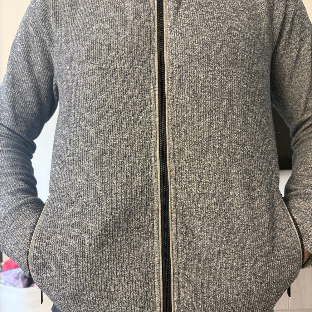 John Varvatos Gray Zip Up Sweater